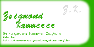 zsigmond kammerer business card
